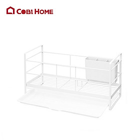 Kệ úp bát đĩa nhà bếp Cobi Home đa năng kèm khay hứng nước_Màu trắng - 342575