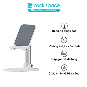 Giá đỡ điện thoại Rockspace có nâng hạ chống trượt làm bằng kim loại hàng chính hãng