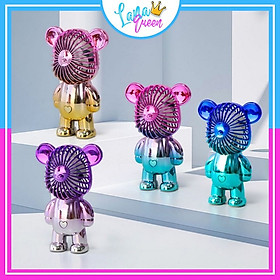 Mua Quạt mini để bàn  Quạt mini cầm tay hình gấu Bear.Brick nhiều màu sắc thiết kế nhỏ gọn  ngoại hình bắt mắt - 3 chế độ gió siêu mát