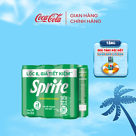 Lốc 6 Lon Nước Ngọt Giải Khát Có Gas Sprite Hương Chanh 320ml/Lon Coca-Cola Official Store
