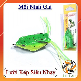 Mồi Nhái Giả Lưỡi Kép câu cá lóc, cá mú kiểu Lure - Mồi nhái giả Siêu Nhạy GIÁ RẺ ( rẻ vô địch ) docaucagiangnam