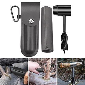 Hand Wood Auger Drill Bit Wrench Survival Emergency Tool for Camping Backpacking
