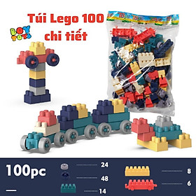 Túi đồ chơi xếp hình 100 chi tiết cho bé thỏa sức sáng tạo