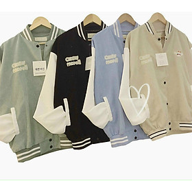 Áo khoác nhung tăm thêu chữ form áo dưới 70kg, áo khoác nhung bomber 2 lớp LOGO thêu chất nhung tăm nhập khẩu HÀNG SHOP BAO ĐỔI TRẢ NẾU LỖI DO SẢN XUẤT.