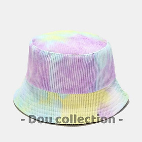 Mũ Nón Bucket Vành Ngắn Họa Tiết Màu Loang Phong Cách Vintage - Mã NV015