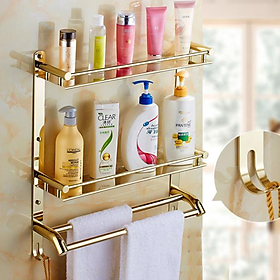 Kệ Để đồ nhà tắm 2 tầng đa năng Kim loại cao cấp - Giá Treo đồ Kệ nhà tắm Hiện đại Bền đẹp sang trọng DH-PKNT004