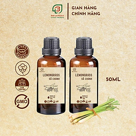 Combo 02 Tinh dầu sả chanh nguyên chất giải cảm, kháng khuẩn, đuổi muỗi Bình Lam Natural 50ml