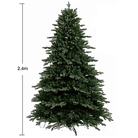 Mua Cây Thông Lá PE Xanh CAO 2.4m - C23 Tán Rộng Cây Thông Trang Trí Noel Tán Rộng