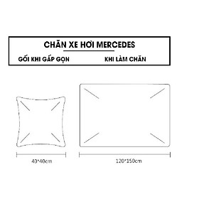 Gối và chăn (mền) 2 trong 1 (logo Hyundai) - Sử dụng làm tựa lưng chăn đắp văn phòng hoặc ô tô tiện dụng chất lông tuyết