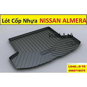 Thảm Lót Cốp Xe Nissan ALmera 2022-2021 Loại1 Mẫu Nhựa Dẻo Cap Cấp