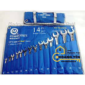 Mua Bộ cờ lê vòng miệng 14 chi tiết (có bao đựng) C-mart T0005 (8mm-24mm)  C-mart T0006 (8mm-32mm)