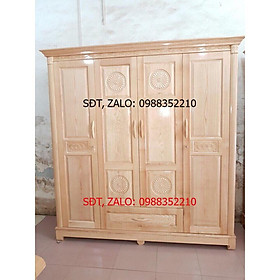 Mua Tủ quần áo gỗ Sồi Nga 4 cánh