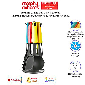 Bộ dụng cụ nhà bếp 7 món Morphy Richards RM1032  chất liệu nylon silica gel  + silicone chịu nhiệt cao, siêu nhẹ - HÀNG NHẬP KHẨU