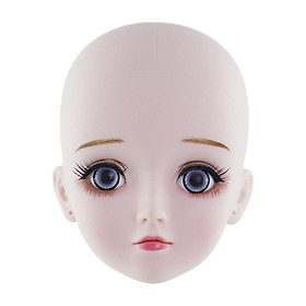 BJD Doll 1/ Dolls Head Model with 4D Eyes DIY Dolls Accessory Girl