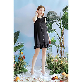 Váy lụa dáng Baby doll Jenny Black