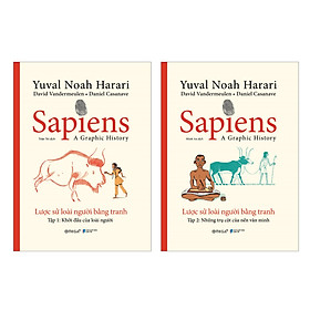 Hình ảnh Combo 2 Cuốn Sapiens: Lược Sử Loài Người Bằng Tranh - Tập 1: Khởi Đầu Của Loài Người + Tập 2: Các Trụ Cột Của Nền Văn Minh