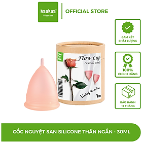 Cốc nguyệt san silicone chuẩn y tế, thân ngắn Haakaa - Siêu mềm, tiết kiệm - Thay thế hoàn toàn băng vệ sinh