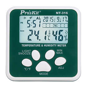 Đồng Hồ Đo Nhiệt Độ Độ Ẩm Không Khí Trong Phòng Pro'skit NT-316