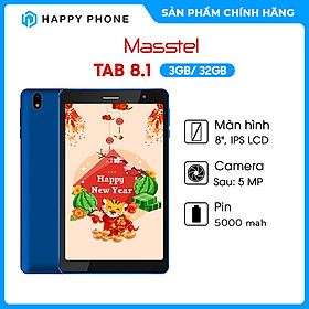 Máy tính bảng Masstel Tab 8.1 (3GB/32GB) - Hàng chính hãng - Đã kích hoạt bảo hành điện tử