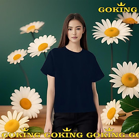 Hình ảnh Crazy sale. Áo thun trơn nữ thoát nhiệt Nhật Bản GOKING, 100% cotton siêu thoáng mát, đánh bay cơn nóng mùa hè. Áo phông hàng hiệu cao cấp