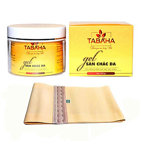 Kem tan mỡ TABAHA 250g giúp giảm mỡ bụng và săn chắc da cho mẹ sau sinh tặng Nịt Bụng
