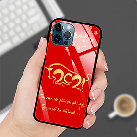 ỐP LƯNG MẠ VÀNG ÁNH KIM CAO CẤP CHO ĐIỆN THOẠI IPHONE 12 PRO MAX - Mẫu Thiết Kế Mới Nhất Mừng Xuân Tân Sửu 2021 - Hàng Chính Hãng