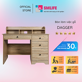 Bàn làm việc kèm tủ thiết kế đẹp SMLIFE Dagger