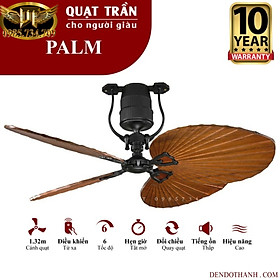 Mua Quạt trần MR VŨ falm quạt trần cho người giàu mẫu lá cọ deco hiện đại sang trọng độc lạ QTD