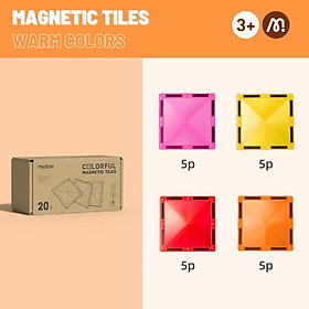 Đồ Chơi Xếp Hình Nam Châm Cầu Vồng Đa Sắc Mideer Colorful Magnetic Tiles