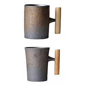 2x Vintage Japanese Style Ceramic Coffee Mug Drink Cup