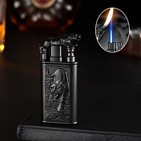 Mua Bật lửa hột quẹt 2 chế độ lửa hình cọp (lửa ngọn và lửa khè) kim loại - xài gas