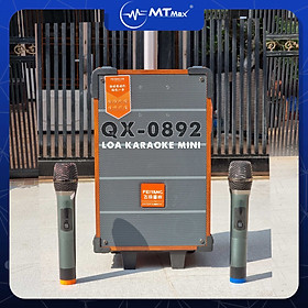 Mua Loa kéo di động thùng gỗ QX - 0892 mini tặng kèm micro