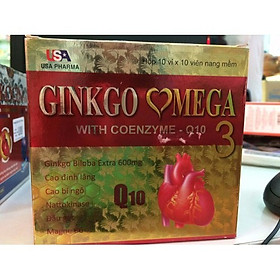 HOẠT HUYẾT DƯỠNG NÃO GINKGO OMEGA 3 Q10 - GIÚP TĂNG CƯỜNG TRÍ NHỚ, TẬP TRUNG TRÍ TUỆ - TỐT CHO NÃO, TIM, MẮT - BỔ SUNG DƯỠNG CHẤT CHO NÃO, NGĂN NGỪA TAI BIẾN MẠCH MÁU NÃO - HỘP 100 VIÊN