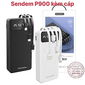 Mua Sạc dự phòng SENDEM P900 20000mAh  màn hình LCD tích hợp 4 đầu sạc nhanh Type C  I (L )   Micro  USB  Hàng chính hãng