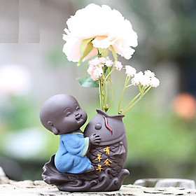 Mua Tượng chú tiểu cưỡi cá chép - trồng cây  cắm hoa để bàn