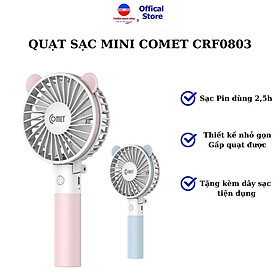 Mua Quạt sạc Comet CRF0803 -  Quạt mini siêu mát để Balo  cho NV văn phòng  học sinh sinh viên...sạc USB tiện dụng - Hàng chính hãng