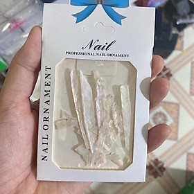 Xà cừ vân đá trắng, phụ kiện trang trí móng xà cừ vân đá
