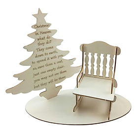 DIY Wooden Christmas Tree Decoration Ornament  Xmas Tree Chair Table Decor