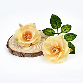 Đầu Bông hoa trà  5cm phụ kiện trang trí tết làm vòng hoa handmade