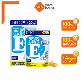 Viên uống Vitamin E DHC Nhật Bản Thực Phẩm Chức Năng Giúp Chống Lão Hoá, Dưỡng Da, Điều Hoà Nội Tiết Gói 30 Viên/90 Viên