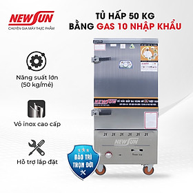 Mua Tủ Hấp Giò Chả  Thực Phẩm 50 Kg Bằng Gas 10 Khay Nhập Khẩu NEWSUN - Hàng Chính Hãng