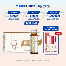 Nước uống collagen tổ yến giúp đẹp da, tăng cường sức khỏe Blossomy Premium lốc 10 chai x 50ml