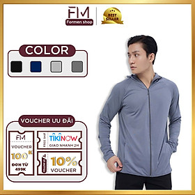 Áo chống nắng nam cao cấp, thông hơi, chống nắng, chống tia UV, chống bám bụi – FORMEN SHOP – FMTHT024 - XÁM ĐẬM - XL