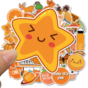 Sticker 50 miếng hình dán Orange Stub - hàng nhập khẩu