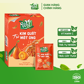 Trà kim quất mật ong Wil hòa tan trà tắc mật ong hộp 168g (12 gói x 14g)