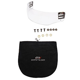 CE Certificated Anti-fog Anti-impact Ice Hockey Visor Shield with Mounting Accessories + Helmet Visor Equipment Bag Set