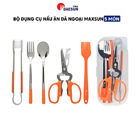 Bộ Dụng Cụ Nấu Ăn Dã Ngoại Maxsun - 5 Món | Tiêu Chuẩn FDA | Kèm Hộp Đựng | Hàng Chính Hãng