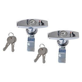 2 Set Garage Door Lock T Handle W/2 Keys - Universal Accessories Parts