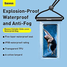 Túi chống nước điện thoại 5 lớp, IPX8, Baseus Waterproof Bag ACFSD-E01- Hàng chính hãng