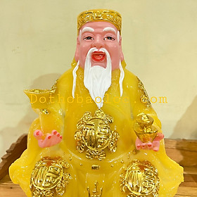 Tượng Thần Tài Thổ Địa bằng đá cao cấp nhập khẩu màu vàng cao 30cm ( 12 inch )